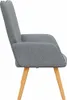 vidaXL Relaxsessel Hellgrau Stoff Produktbild-Vorschau 3