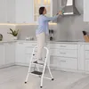 LARS360 Metall Leiter 2 Stufen Klappleiter Tritthocker Produktbild-Vorschau 9