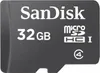 A close-up shot of a SanDisk MicroSDHC card. Podgląd zdjęcia produktu