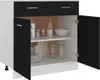 vidaXL Schubunterschrank Schwarz 80x46x81,5 cm Produktbild-Vorschau 3