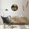 Wanduhr - Rund - Glasuhr - Park Wasserfall Wasser - 40x40cm Produktbild-Vorschau 6