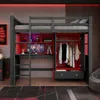 Lit superposé Merax, lit mezzanine 90 x 200 cm avec bureau, Voir les images du produit 8