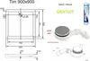 ECOLAM Receveur de douche carré Tim 90x90 x 15 cm | Voir les images du produit 5