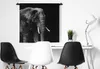 MuchoWow® Wandteppich Wandbehang Elefant - Tiere - Schwarz Produktbild-Vorschau 3