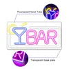 A neon sign for a bar with callouts for its components. Voir les images du produit