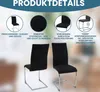 Product details for a set of chairs, with close-up images and descriptive text highlighting features. Náhled obrázku produktu