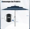 COSTWAY 300cm Sonnenschirm mit LED-Solar-Beleuchtung & Produktbild-Vorschau 3