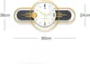 A wall clock with dimensions indicated by measurement lines and text. Produktbild-Vorschau