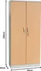 Aktenschrank Beetle | HxBxT 195x92x42 cm | Grau-Buche Produktbild-Vorschau 2