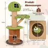 A diagram showing the dimensions and features of a cat tree. Náhled obrázku produktu