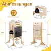 COSTWAY Torre didattica 4 in 1, sgabello in legno con 2 Anteprima dell’immagine prodotto 3
