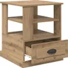 vidaXL Nočný stolík Artisan dub 50 x 50 x 60 cm materiál na Náhľad obrázku produktu 5
