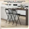 HOMCOM 2er-Set klappbare Barhocker, Barstühle, Küchenhocker Produktbild-Vorschau 4