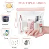 Aucuu 1L Trousse de toilette transparente de voyage pour Voir les images du produit 5