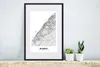 MuchoWow® Gerahmtes Poster Dubai - Stadtplan - Schwarz und Produktbild-Vorschau 4