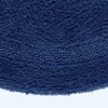 HOMESCAPES Tapis rond bleu foncé 80 cm 100 % coton Voir les images du produit 2