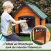 zooprinz Hundehütte Luna Klappdach Lamellen Kiefernholz Produktbild-Vorschau 4