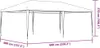 vidaXL Tenda per feste 4 x 6 m bianco Anteprima dell’immagine prodotto 8