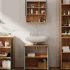 Set mobili bagno Vicco Irma Quercia verde/oro 4 pezzi, con Anteprima dell’immagine prodotto 5