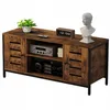 TV stolík s 2 dvierkami v štýle vintage loft, 100 cm Náhľad obrázku produktu 1