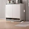 Moderno comò bianco capiente per scarpe, scaffale a 2 ante Anteprima dell’immagine prodotto 8