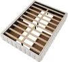 A bed frame with wooden slats and upholstered sides, viewed from a high angle. Produktbild-Vorschau
