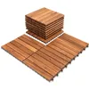 11er Set Holzfliesen Akazie 1m² Terrassenfliesen Produktbild-Vorschau 1