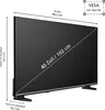 A diagram showing the dimensions of a television with measurement lines and text labels. Produktbild-Vorschau