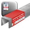 ALUMINIUM U-PROFIL GEBÜRSTET 15x15x15x2mm 100 cm + Produktbild-Vorschau 1