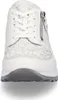A front view of a white women's sneaker with a floral pattern. Produktbild-Vorschau