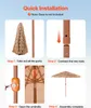 SucceBuy Strohschirm Sonnenschirm Hawaii Strand Terrasse Produktbild-Vorschau 5