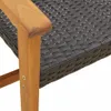 VidaXL 367598, Czarny, Brązowy, Rotang, Stal, Dorośli i Podgląd zdjęcia produktu 7