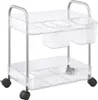 vidaXL Úložný vozík 2 police Transparent 37x28x43,5 cm Náhled obrázku produktu 1