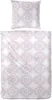 A pillow and a duvet cover with a patterned design. Produktbild-Vorschau