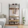 vidaXL Šatní skříň Artisan dub 89 x 39 x 184,5 cm Materiál Náhled obrázku produktu 2