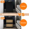 Comparison of two nightstands, one with a coated backplane and one with an uncoated backplane. Produktbild-Vorschau