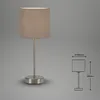 Lampe de table BRILONER LEUCHTEN FABRIC, 25 W, IP20, taupe, Voir les images du produit 5