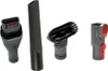A set of vacuum cleaner attachments and an adapter are displayed against a white background. Produktbild-Vorschau