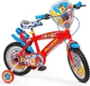 A red children's bicycle with Paw Patrol graphics. Podgląd zdjęcia produktu