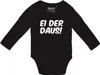 Huuraa Baby Body Ei der Daus Schriftzug 68 Black  Baumwolle Produktbild-Vorschau 1