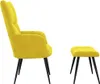 A yellow armchair and ottoman are shown against a white background. Podgląd zdjęcia produktu