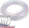 A coiled clear hose with red and blue stripes. Anteprima dell’immagine prodotto