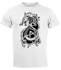 Herren T-Shirt Wolf Fenrir Fabelwesen Wikinger nordische Produktbild-Vorschau 2