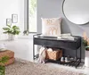 FineBuy Sitzbank mit Stauraum 90 cm Mango Massivholz Produktbild-Vorschau 2