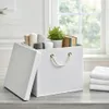 4 Stück Weiß Faltbox 30 x 30 x 30 cm Aufbewahrungsbox Produktbild-Vorschau 3