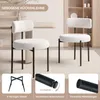Hawthyhome Chaise de salle à manger(2pcs) Teddy Tissu ronde Voir les images du produit 4
