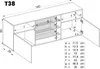 Komodee | TV-Schrank mit 3 Glasböden und 2 Türen Urbino, Produktbild-Vorschau 3