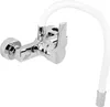 Küchenarmatur, Wandarmatur flexible, weiß, Wasserhahn, Produktbild-Vorschau 4