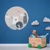 Sticker Kreis für Kinderzimmer weißes BÄRCHEN Bäume Wolken Produktbild-Vorschau 6