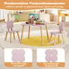 COSTWAY Tavolo per bambini con 2 sedie, set da pranzo per Anteprima dell’immagine prodotto 4